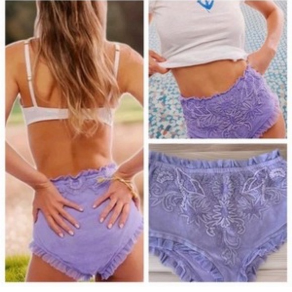 NEW FREE PEOPLE BLOOMER SHORTS PURPLE - Picture 13 of 13